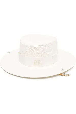 Ruslan Baginskiy Chain-embellished boater hat