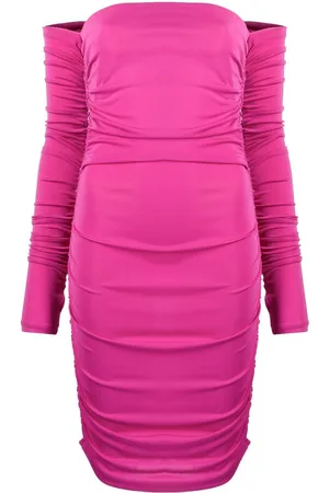 The Andamane Ruched off-shoulder dress