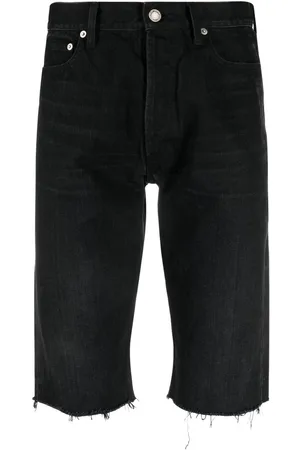 Saint Laurent Frayed-edge denim shorts