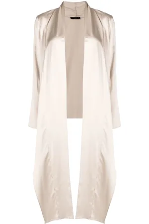 Voz Wrap-style satin blouse