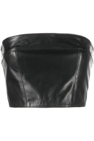 Manokhi Cropped leather top