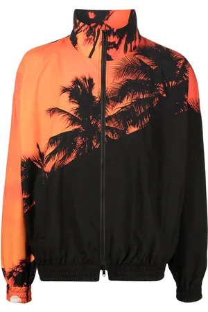 BLUE SKY INN Palm-tree print bomber jacket