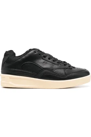 Jil Sander Panelled low-top leather sneakers