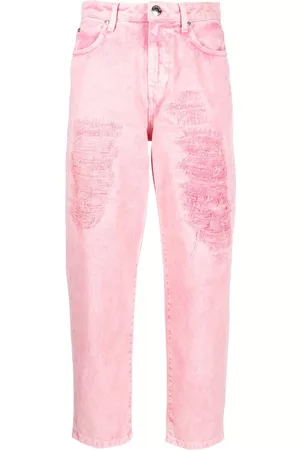 Pinko Kobieta Zwężane - Distressed tapered-leg jeans