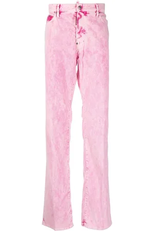 Dsquared2 Tie-dye print straight trousers