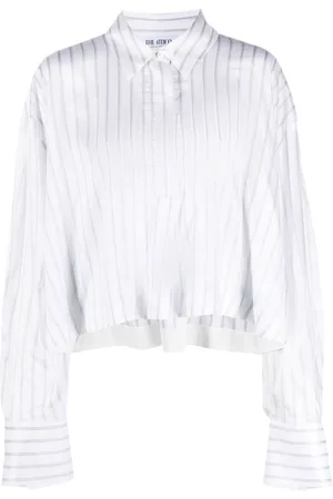 The Attico Cropped pinstripe shirt