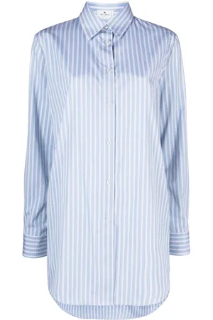 Etro Embroidered-logo striped shirt