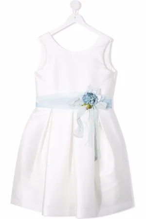 Mimilù TEEN floral-appliqué sleeveless dress