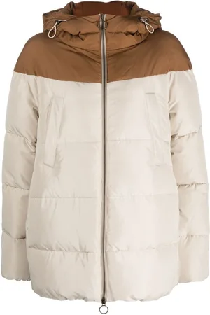 ELEVENTY Two-tone padded hooded jacket