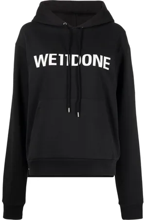 We11 Done Logo-print drawstring hoodie