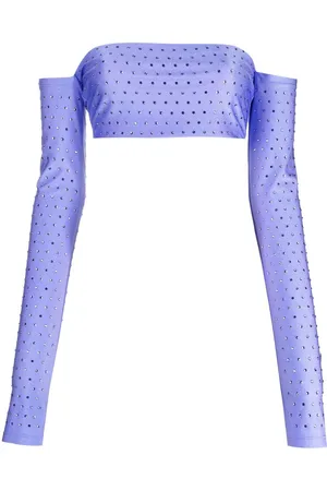 The Andamane Rhinestone-embellished cropped top