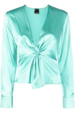 Pinko Twist-detail silk blouse