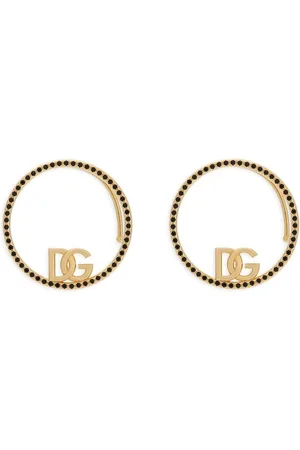 Dolce & Gabbana DG-logo rhinestone-embellished ear cuffs