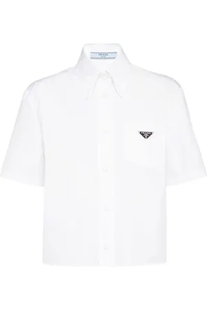 Prada Triangle-logo poplin shirt