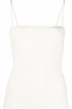 Courrèges Logo-embroidered tank top