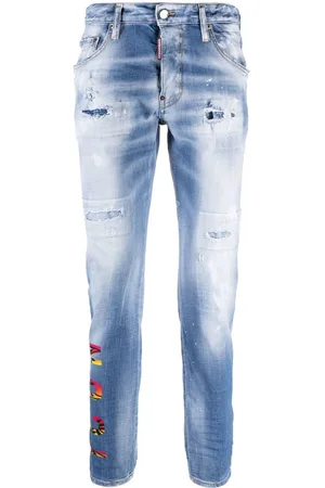 Dsquared2 Icon printed slim-cut jeans