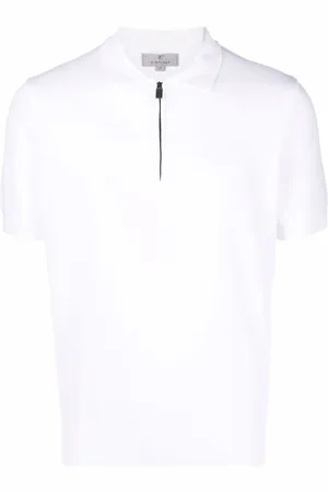CANALI Zippered cotton polo shirt