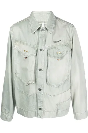 Objects IV Life Logo-embroidered denim jacket