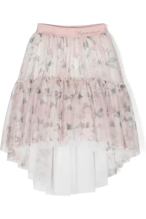 MONNALISA Floral-print tulle tutu