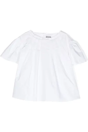 Il gufo Pleated flutter sleeves T-shirt