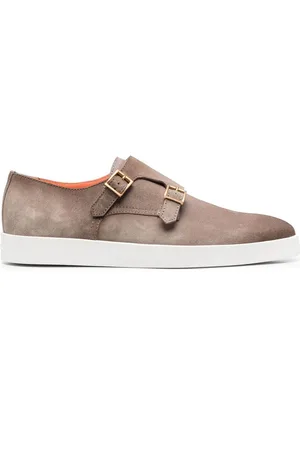 santoni Bankable suede monk shoes