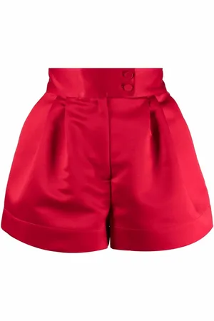 Styland High-waisted satin shorts