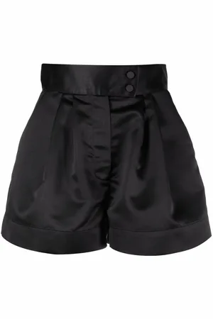 Styland High-waisted satin shorts