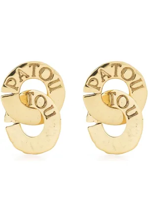 Patou Double coin pendant earrings