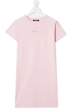 Balmain TEEN logo-embroidered T-shirt dress