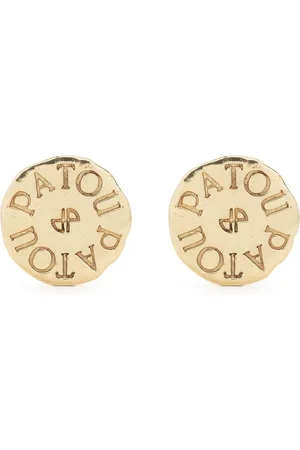 Patou Logo-engraved coin earrings