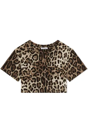 Dolce & Gabbana Leopard-print cropped T-shirt