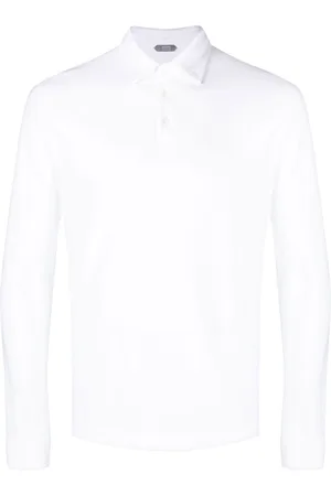 ZANONE Long-sleeve cotton polo shirt