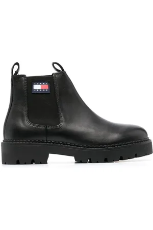 Tommy Hilfiger 40mm logo-patch leather boots