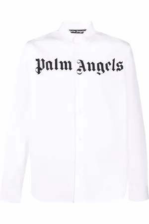 Palm Angels Logo-print cotton shirt