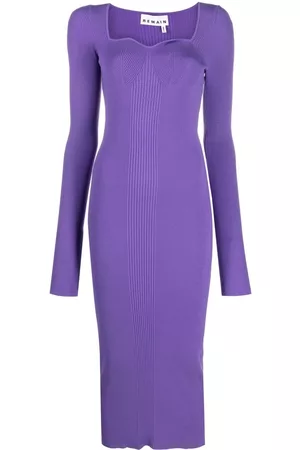 REMAIN Kobieta Sukienki Dzianinowe - Purple