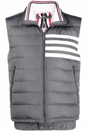 Thom Browne 4-Bar motif puffer gilet