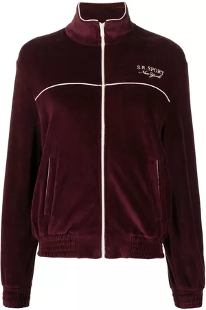 Sporty & Rich Logo-embroidered zipped jacket
