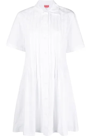 Kenzo Pintuck short-sleeve dress