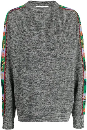 TOGA PULLA Intarsia-knit crew-neck jumper