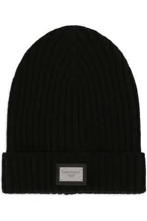 Dolce & Gabbana Logo-tag rib-knit beanie