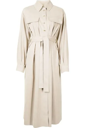 GOEN.J Faux-suede belted dress