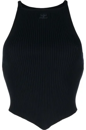 Courrèges Pointy rib-knit tank top