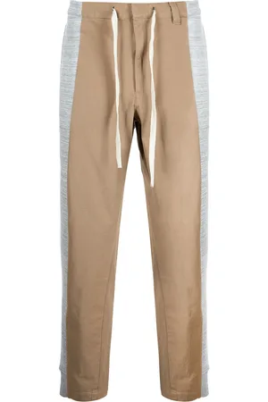 ROMEO HUNTE Panelled drawstring chinos