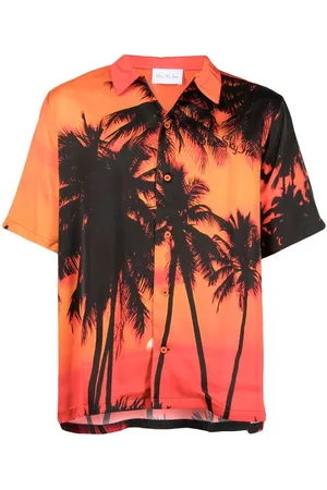 BLUE SKY INN Sunset-print short sleeve shirt