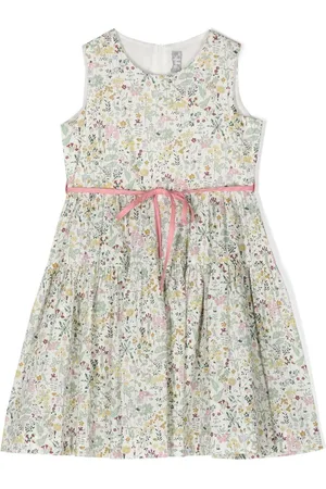 Il gufo Floral-print pleated dress