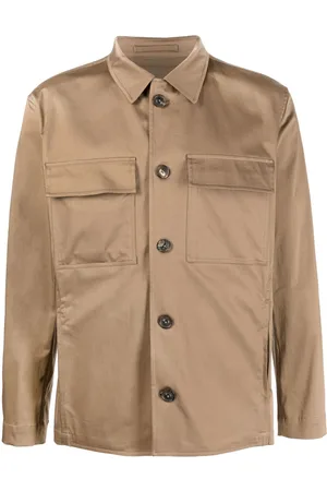 LARDINI Long-sleeve stretch-cotton shirt