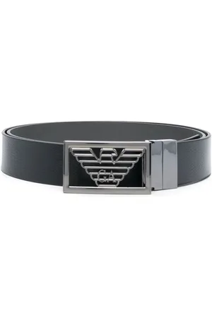 Emporio Armani Logo-plaque buckle belt