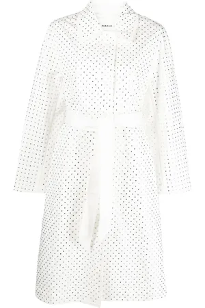 P.A.R.O.S.H. Rhinestone-embellished cotton trench coat