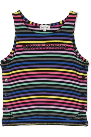 Sonia Rykiel Enfant Logo-print striped tank top