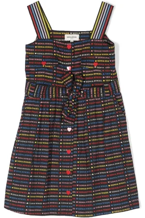 Sonia Rykiel Enfant Logo-print belted dress
